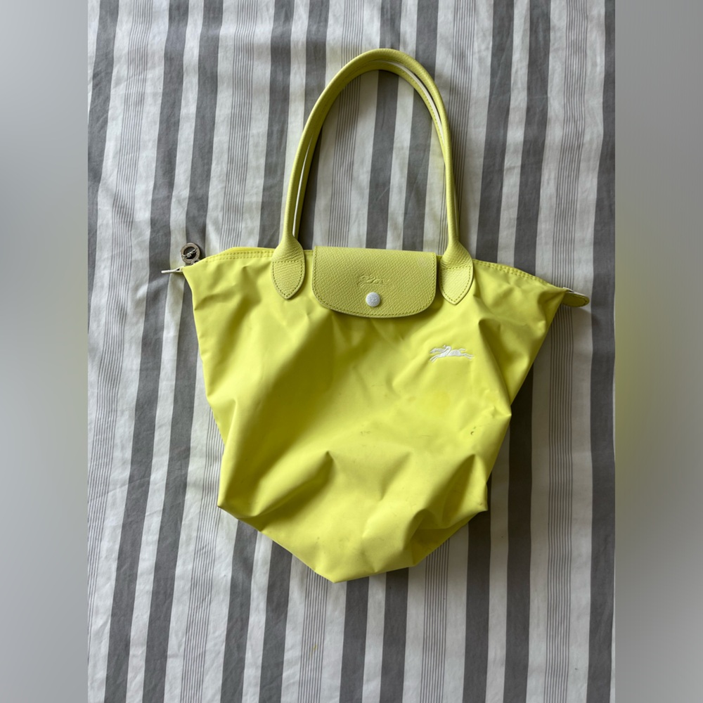neon yellow shoulder bag